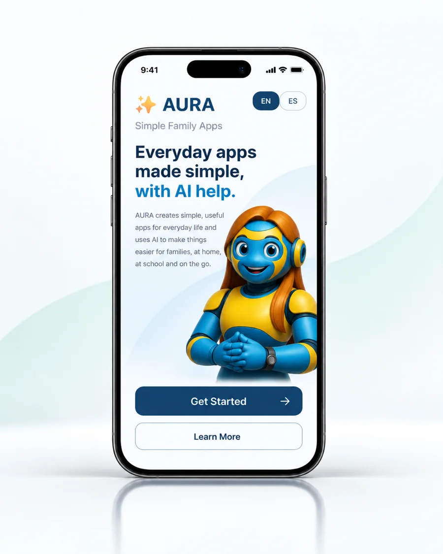 AURA mobile app preview